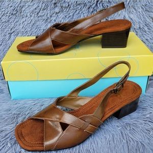 Life Stride Jennie Burnt Tan Heels Sandals